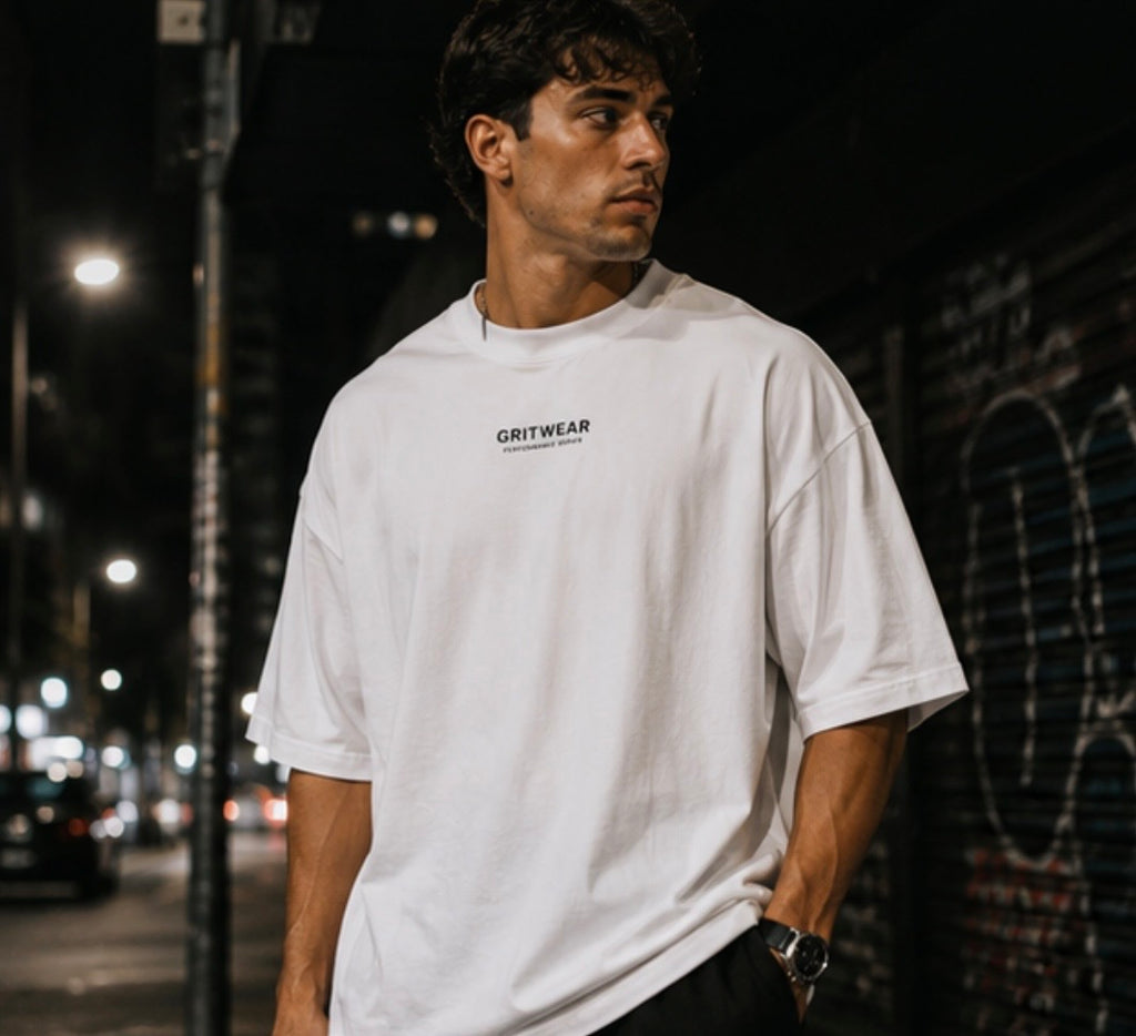 Men's Oversized Drop-Shoulder Crewneck T-Shirt | Shaka Wear