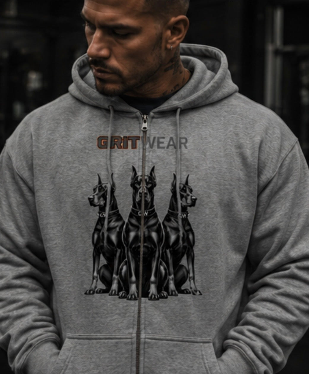 GRITWEAR Dobermann Zip Hoodie | Champion Street Edition
