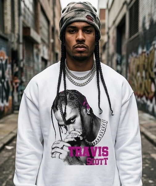 Unisex Garment-Dyed Crewneck Sweatshirt | Travis Scott