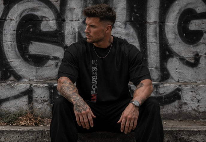 Men's Oversized Drop-Shoulder Crewneck T-Shirt | Shaka Wear