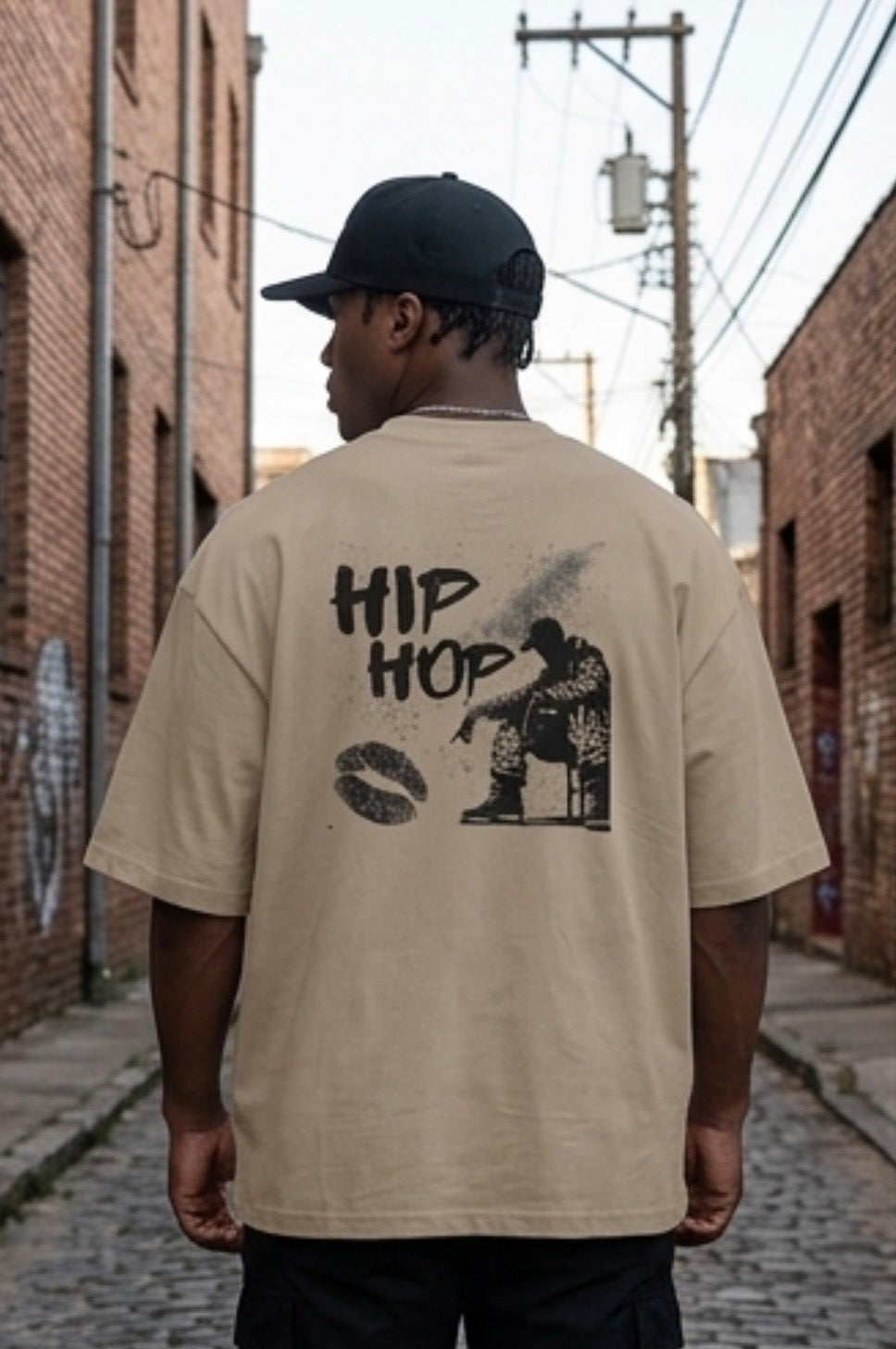 Men's Oversized Drop-GritWear “HIP HOP” Oversized Tee