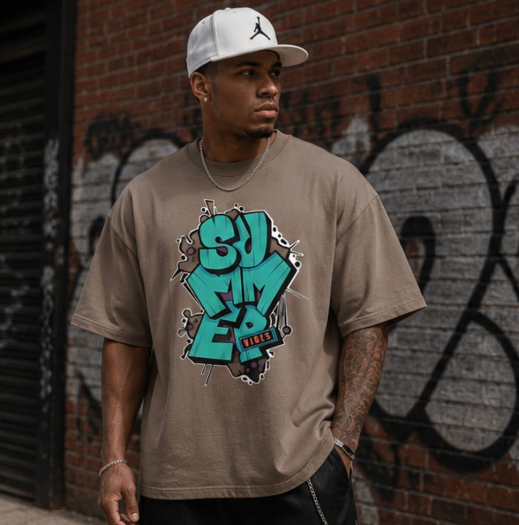 GRITWEAR Summer Vibes Oversized Tee | NYC Streetwear Edition