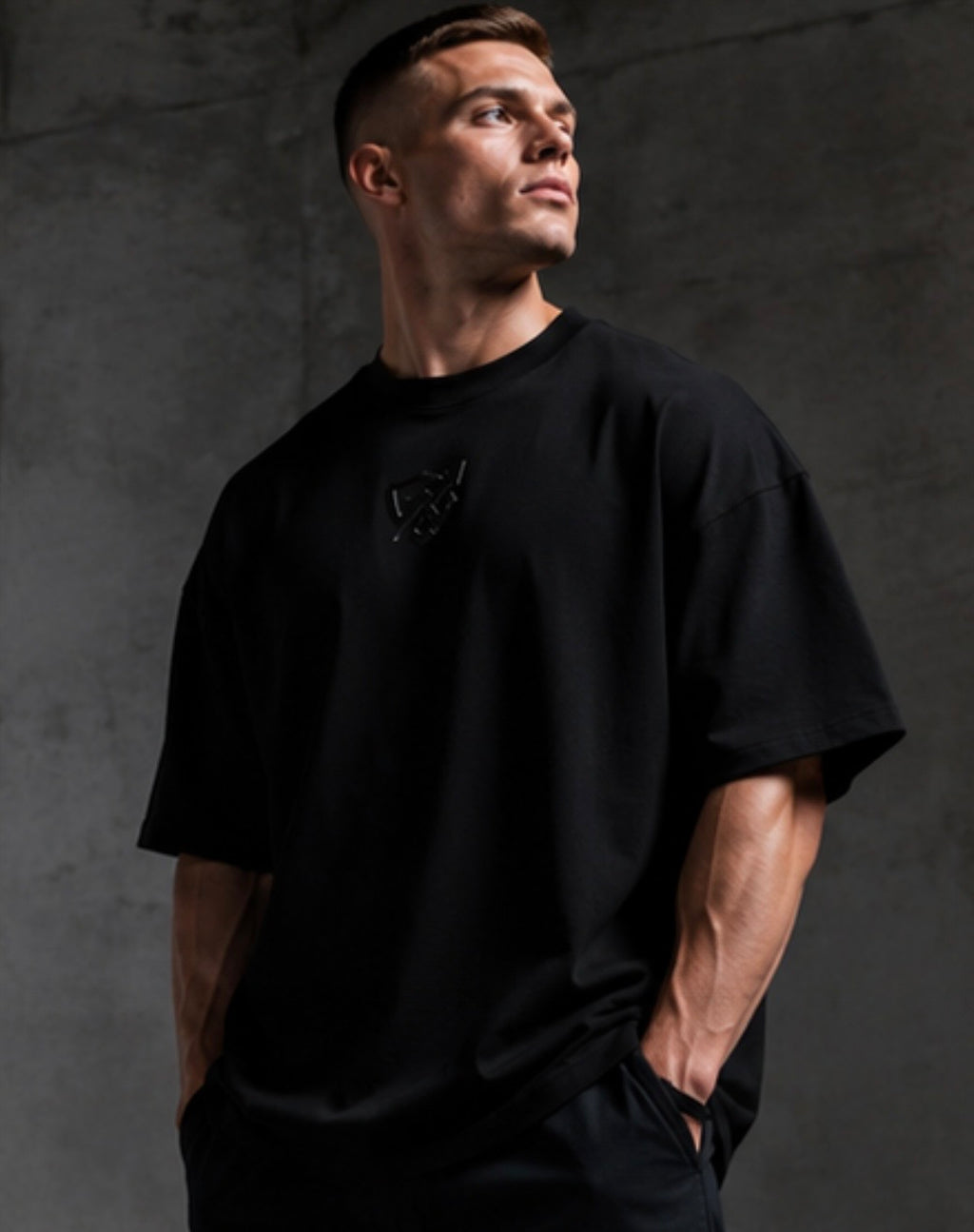 Oversized Drop-Shoulder Crewneck T-Shirt  | GRITWEAR