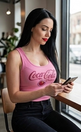 Women's Micro Ribbed Scoop Tank | Coca-Cola