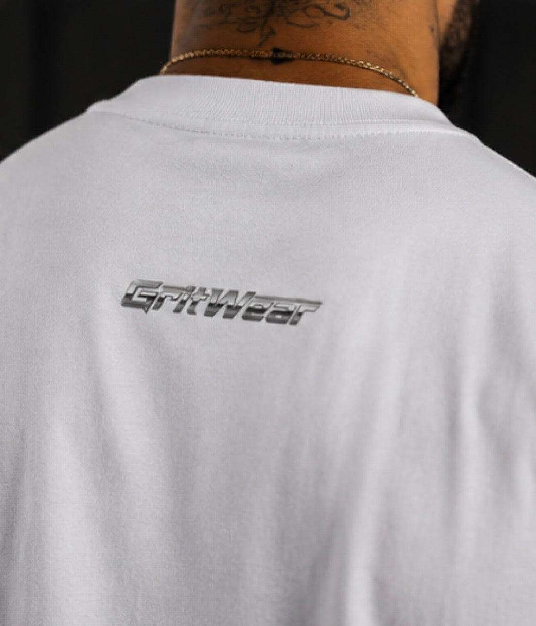Men's Oversized Heavyweight Crewneck T-Shirt | Shaka Wear White K