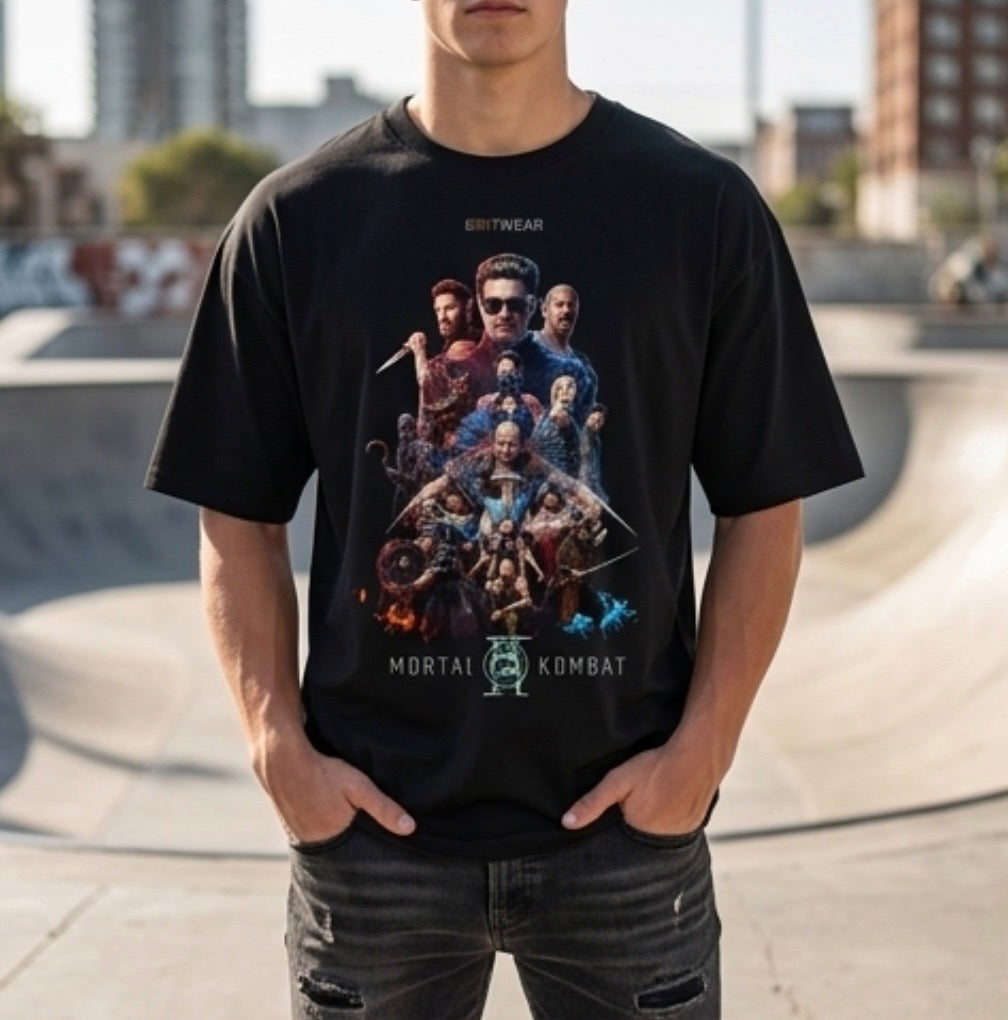 GritWear x Mortal Kombat Oversized Tee — Street Fighter Edition