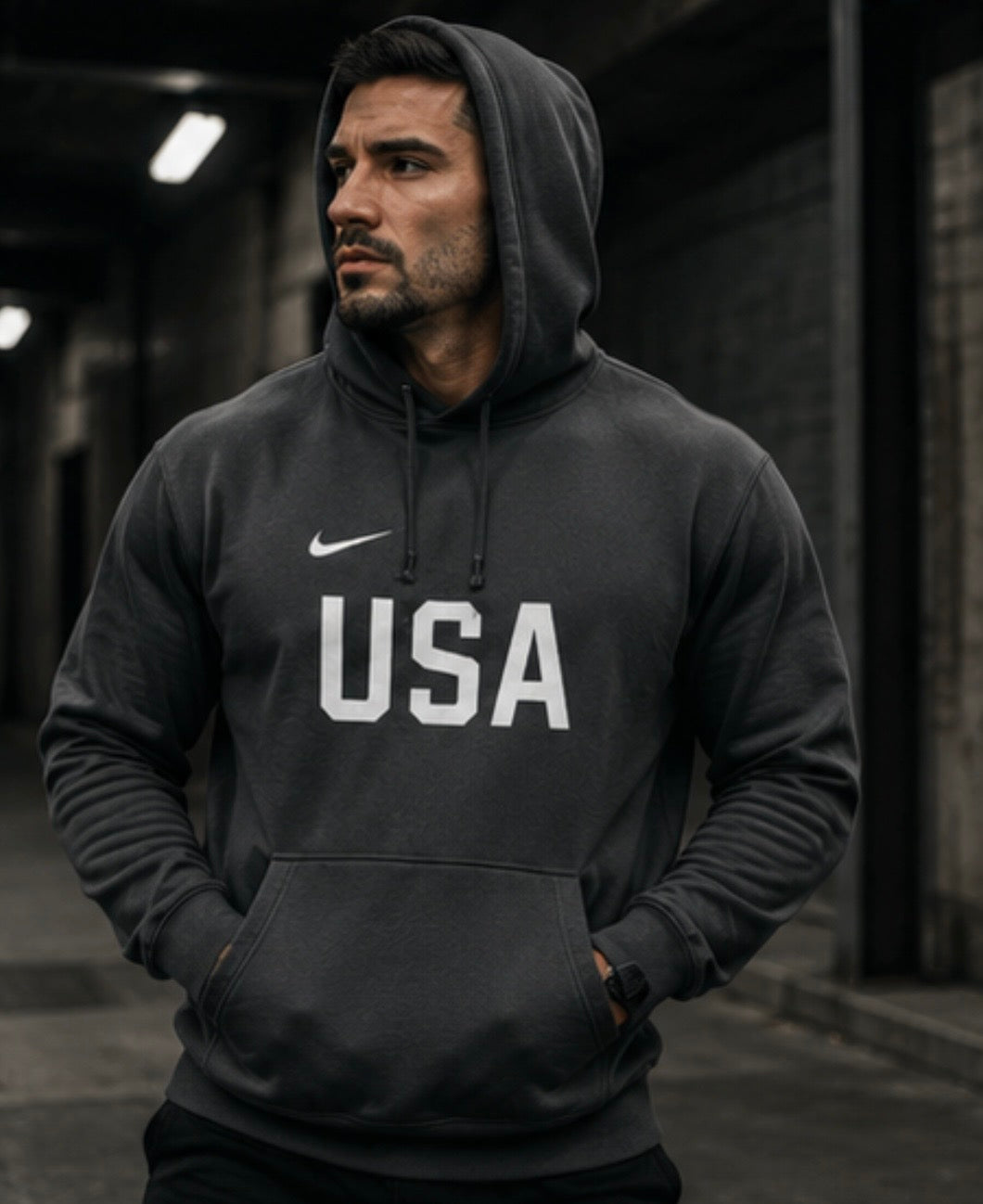 Vintage Unisex Raglan Hoodie | USA WordCup