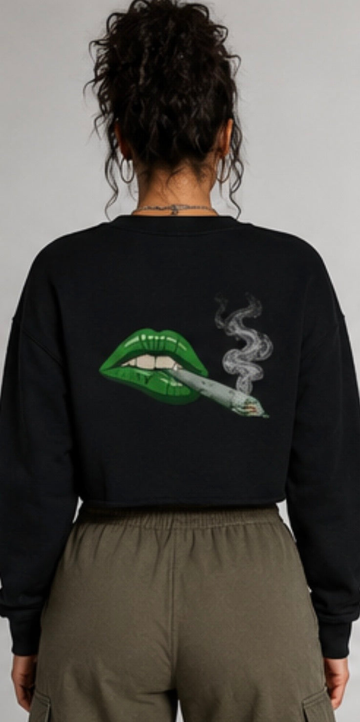 Just Hit It Cropped Sweatshirt – Street Smoke Edition