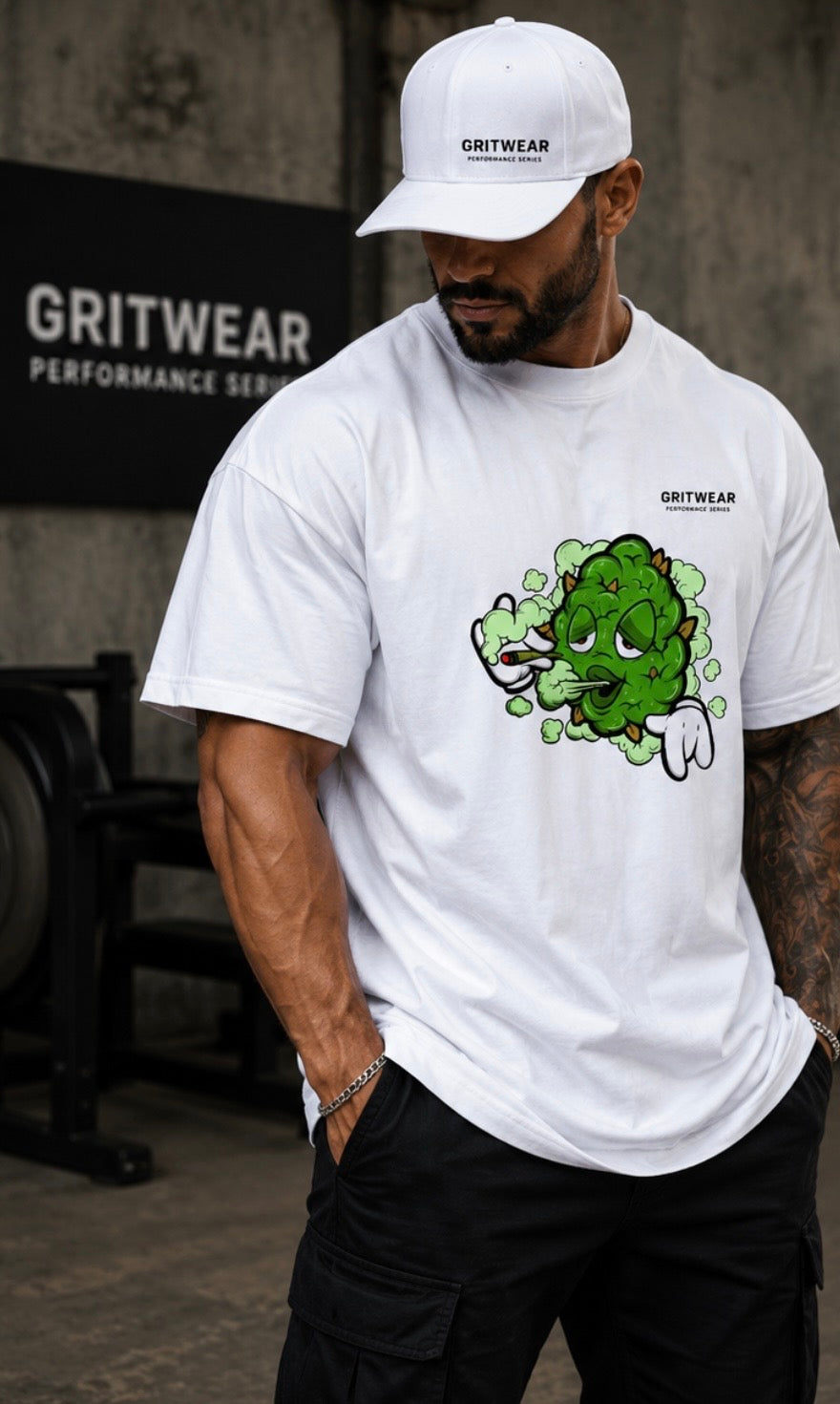GritWear Oversized Tee | Smoke Season Edition
