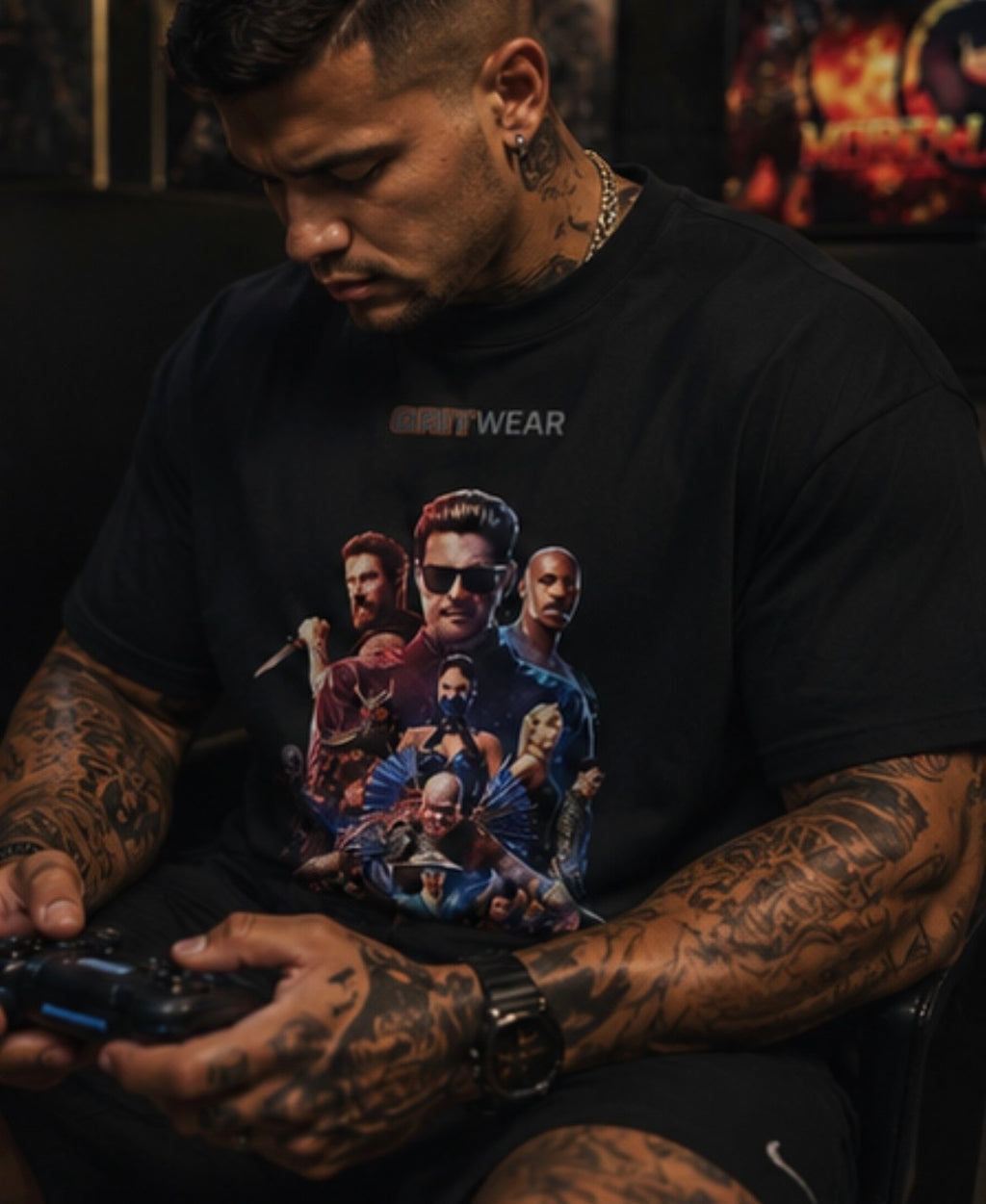 GritWear x Mortal Kombat Oversized Tee — Street Fighter Edition