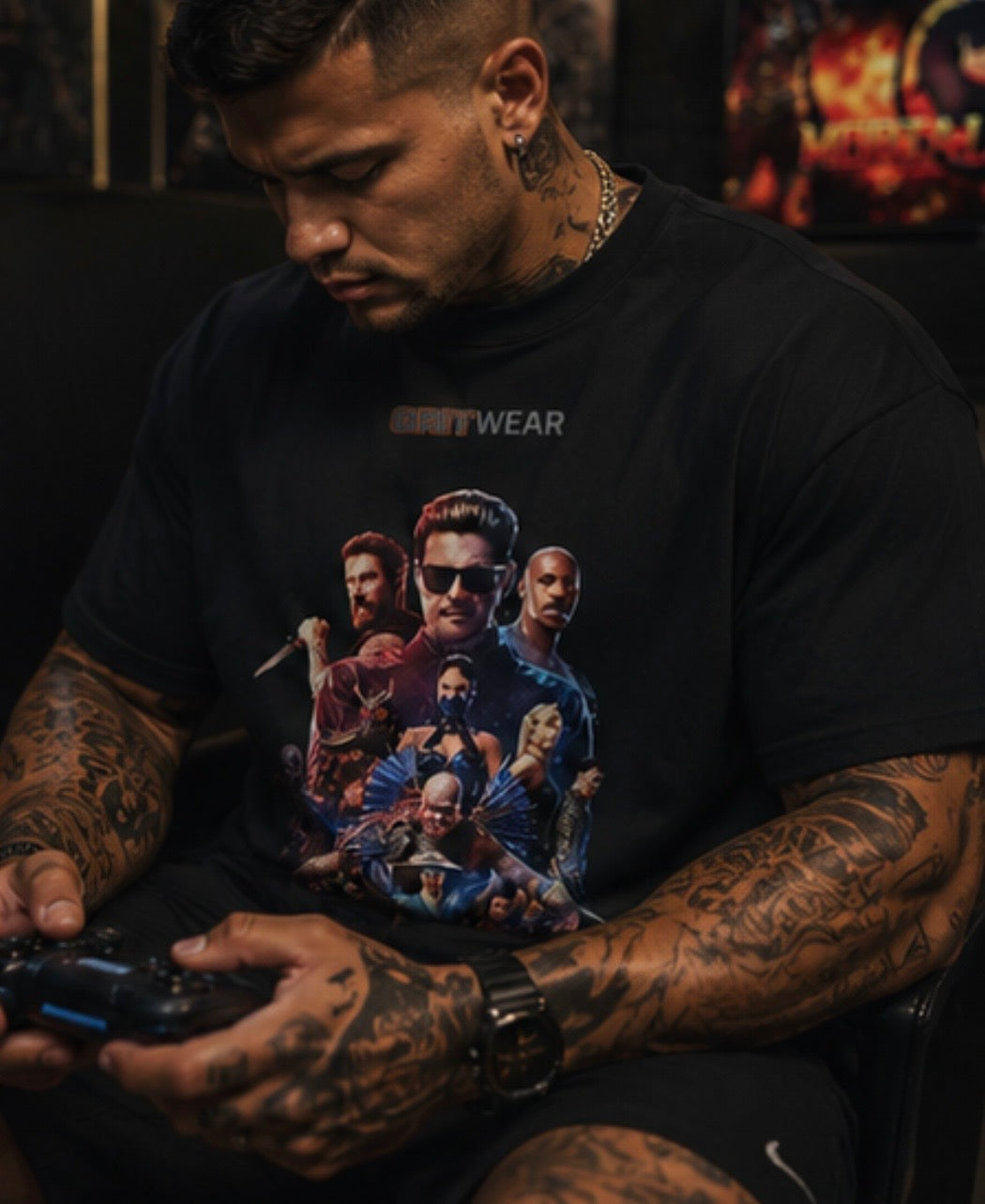 GritWear x Mortal Kombat Oversized Tee — Street Fighter Edition