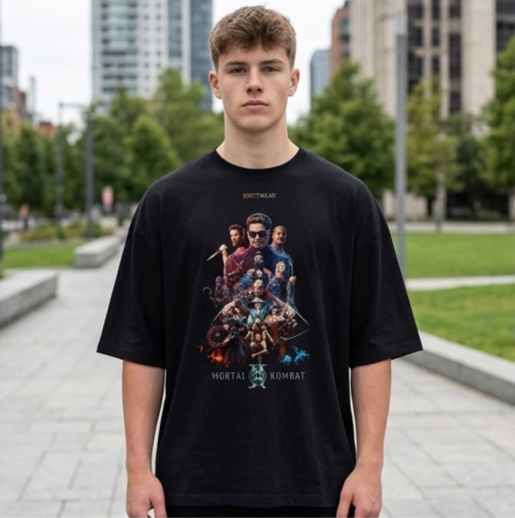 GritWear x Mortal Kombat Oversized Tee — Street Fighter Edition