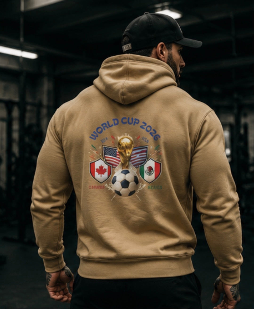 Vintage Unisex Raglan Hoodie | USA WordCup