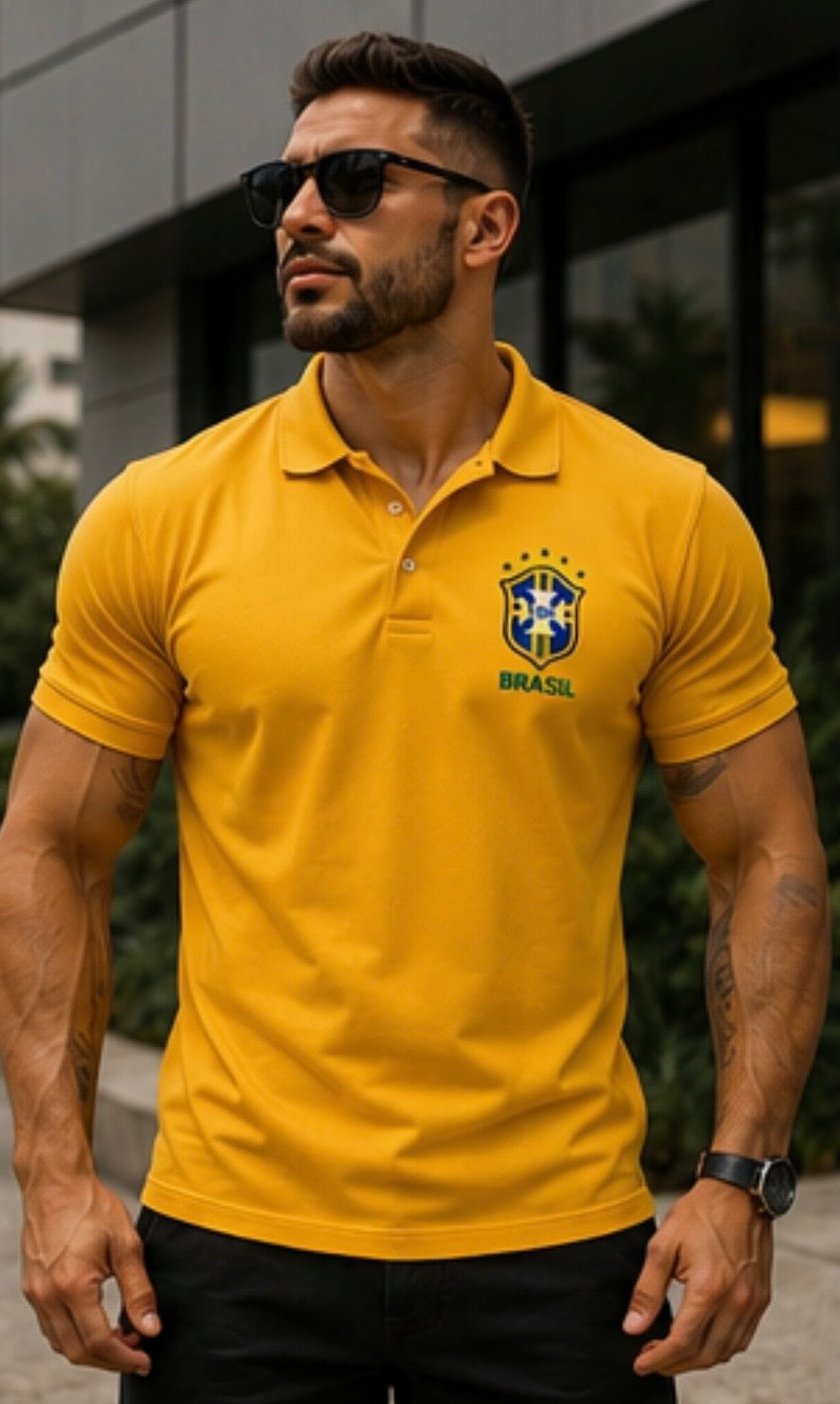 Men’s Polo Shirt | Brazil Number 10 Performance