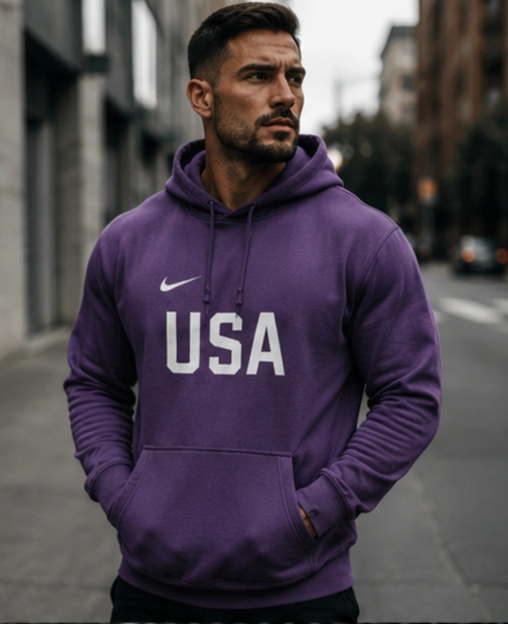 Vintage Unisex Raglan Hoodie | USA WordCup