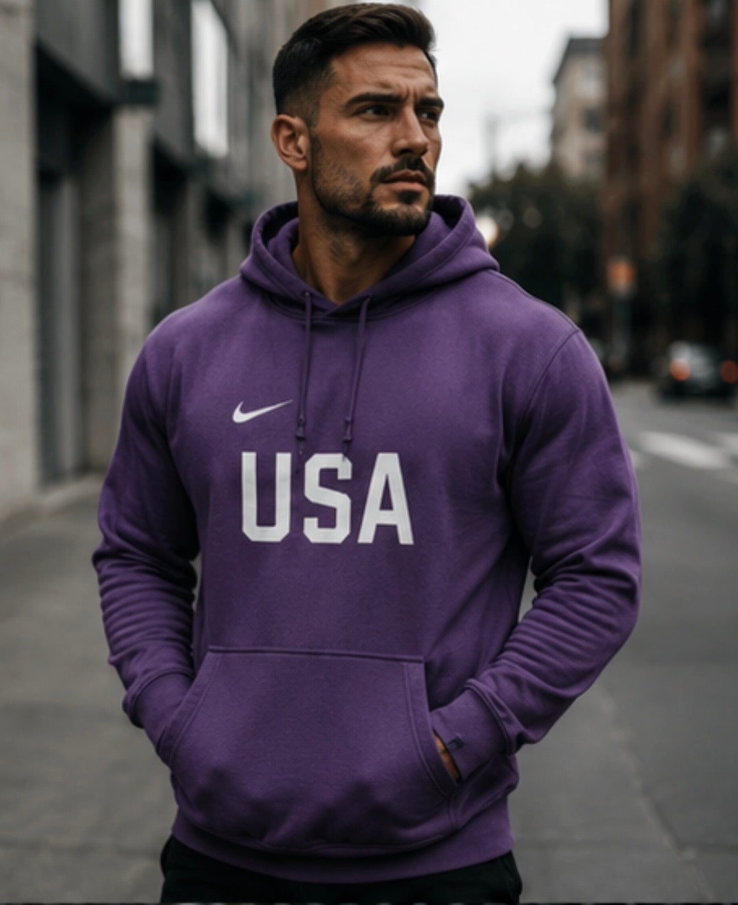 Vintage Unisex Raglan Hoodie | USA WordCup