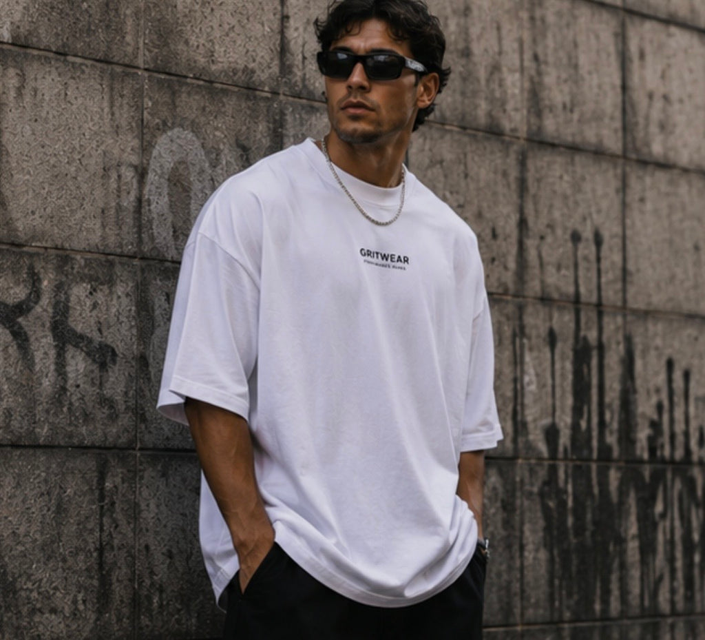 Men's Oversized Drop-Shoulder Crewneck T-Shirt | Shaka Wear