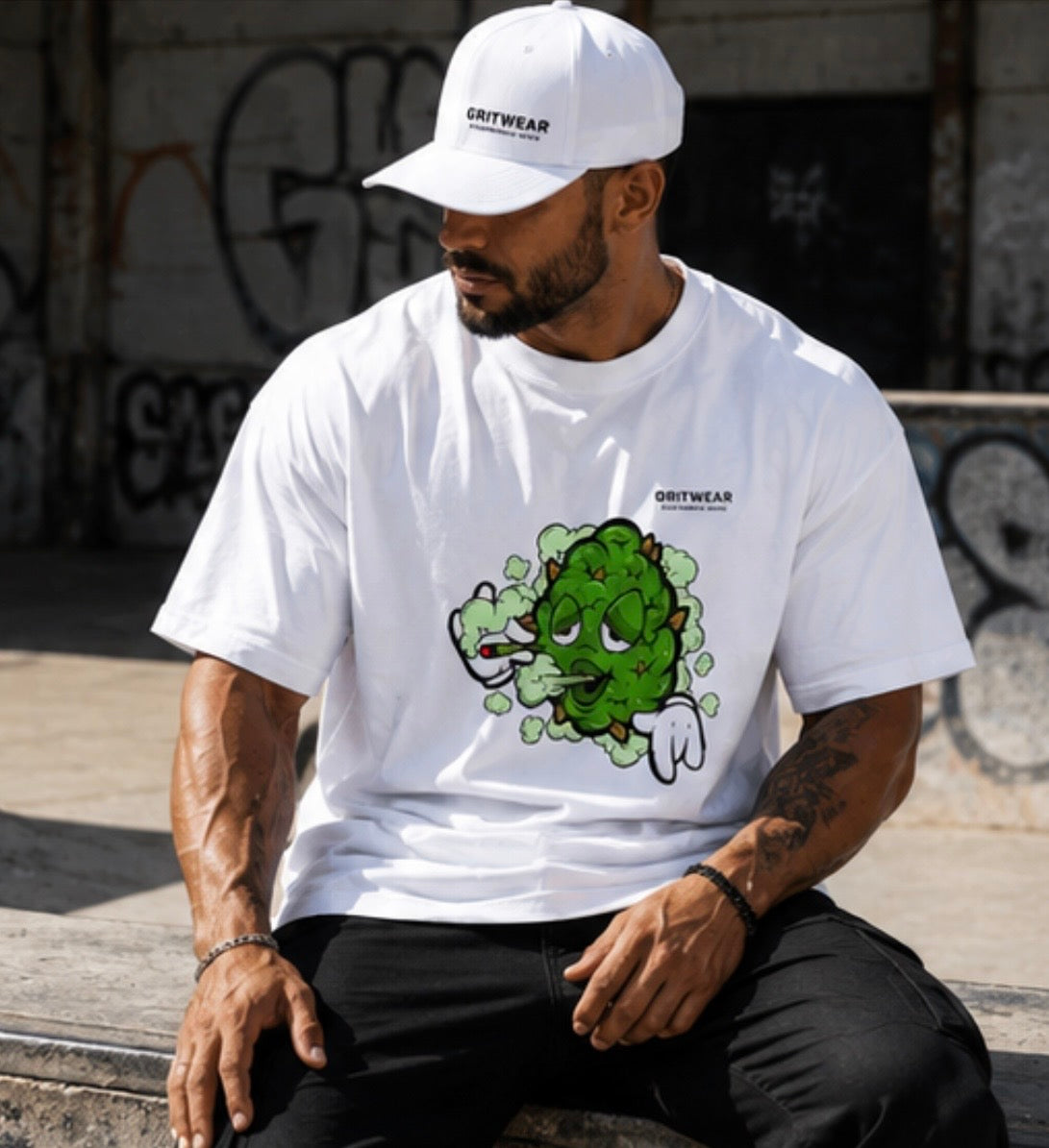 GritWear Oversized Tee | Smoke Season Edition