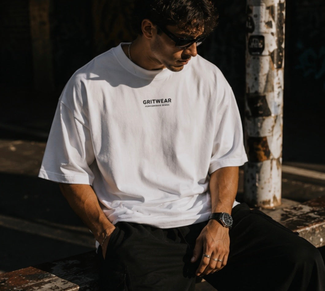 Men's Oversized Drop-Shoulder Crewneck T-Shirt | Shaka Wear