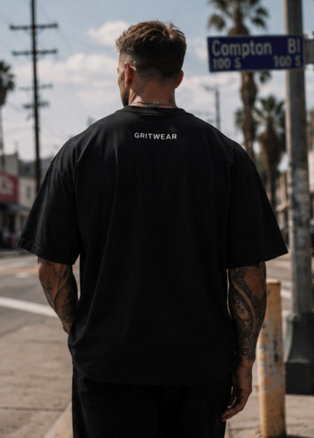 Men's Oversized Drop-Shoulder Crewneck T-Shirt | Shaka Wear