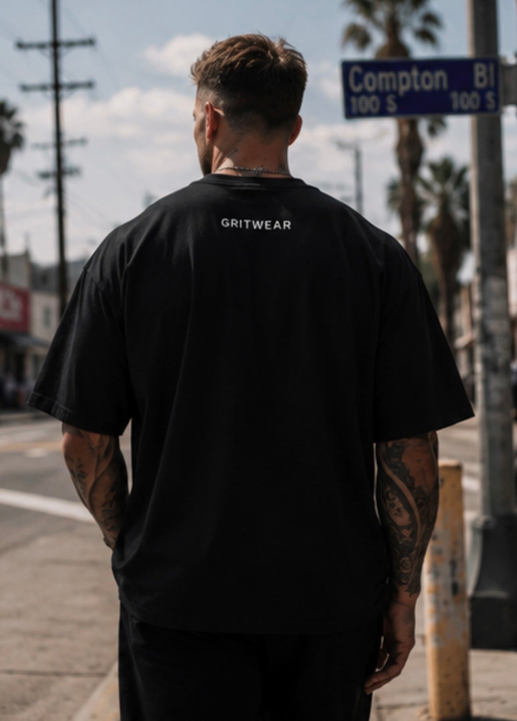 Men's Oversized Drop-Shoulder Crewneck T-Shirt | Shaka Wear