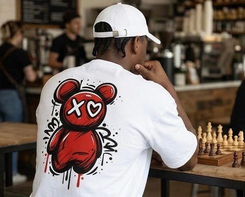 GritWear “Broken Heart Bear” Oversized Tee