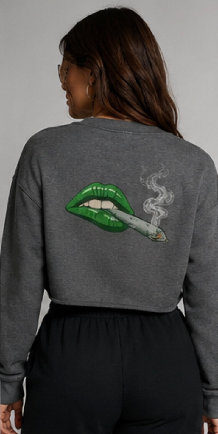 Just Hit It Cropped Sweatshirt – Street Smoke Edition