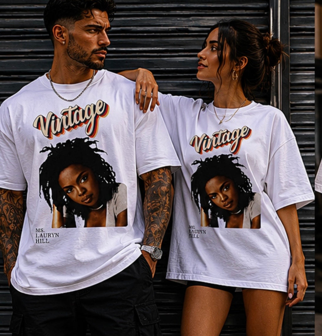 Men's Oversized Heavyweight Crewneck T-Shirt | Shaka Wear Lauren Hill