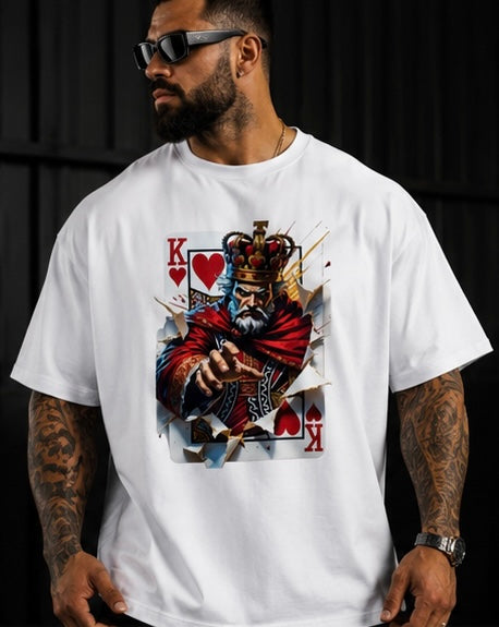 Men's Oversized Heavyweight Crewneck T-Shirt | Shaka Wear White K
