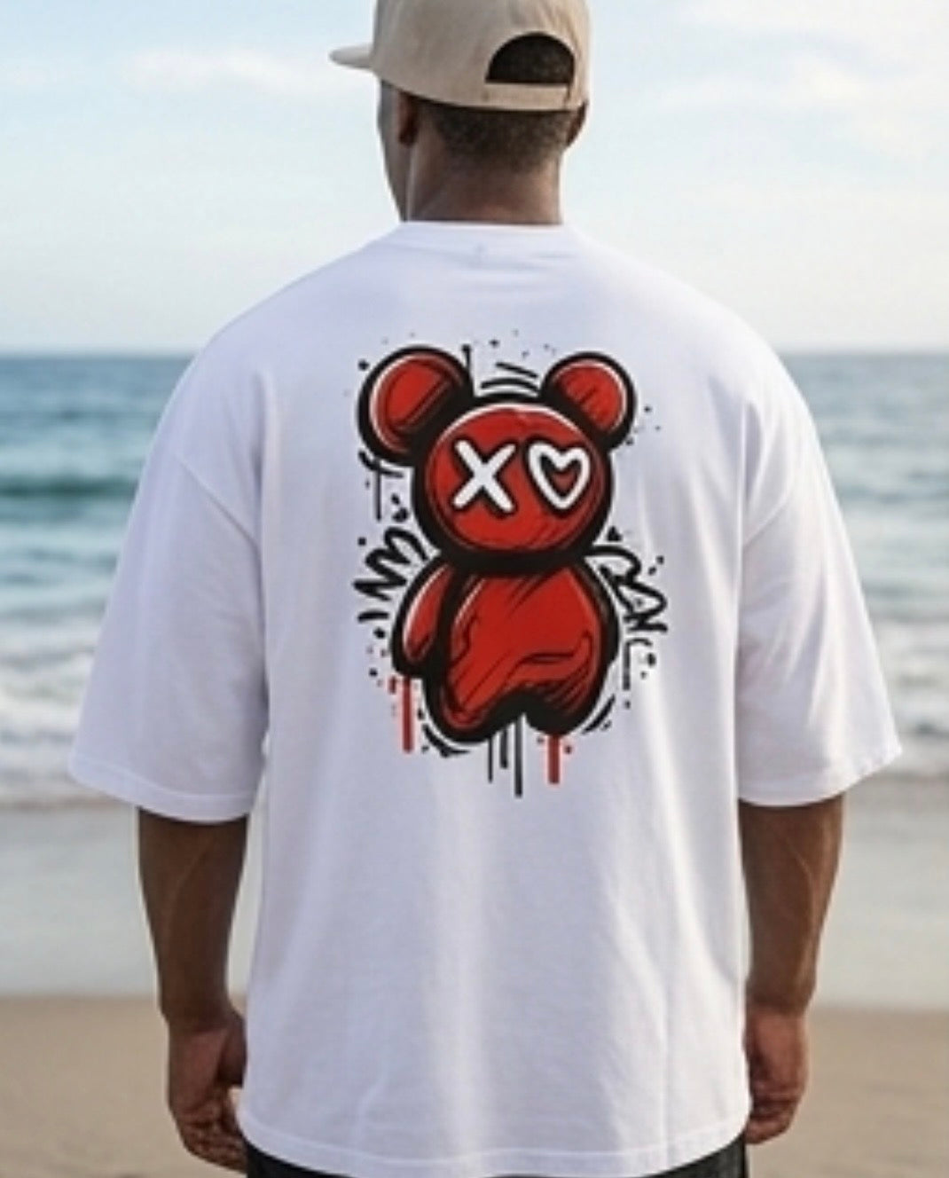 GritWear “Broken Heart Bear” Oversized Tee