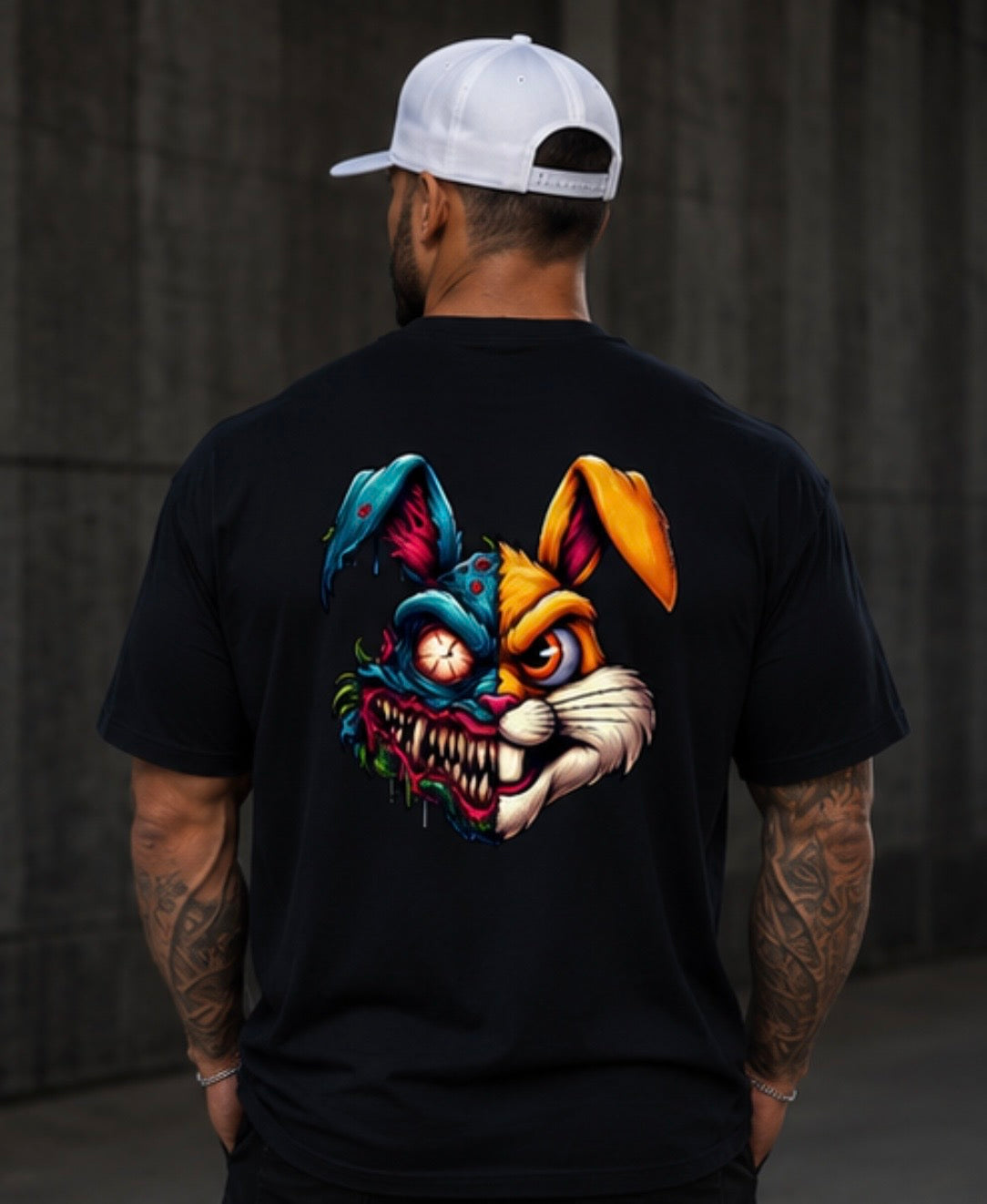 GritWear Oversized Tee | Rabbit Nightmare Edition