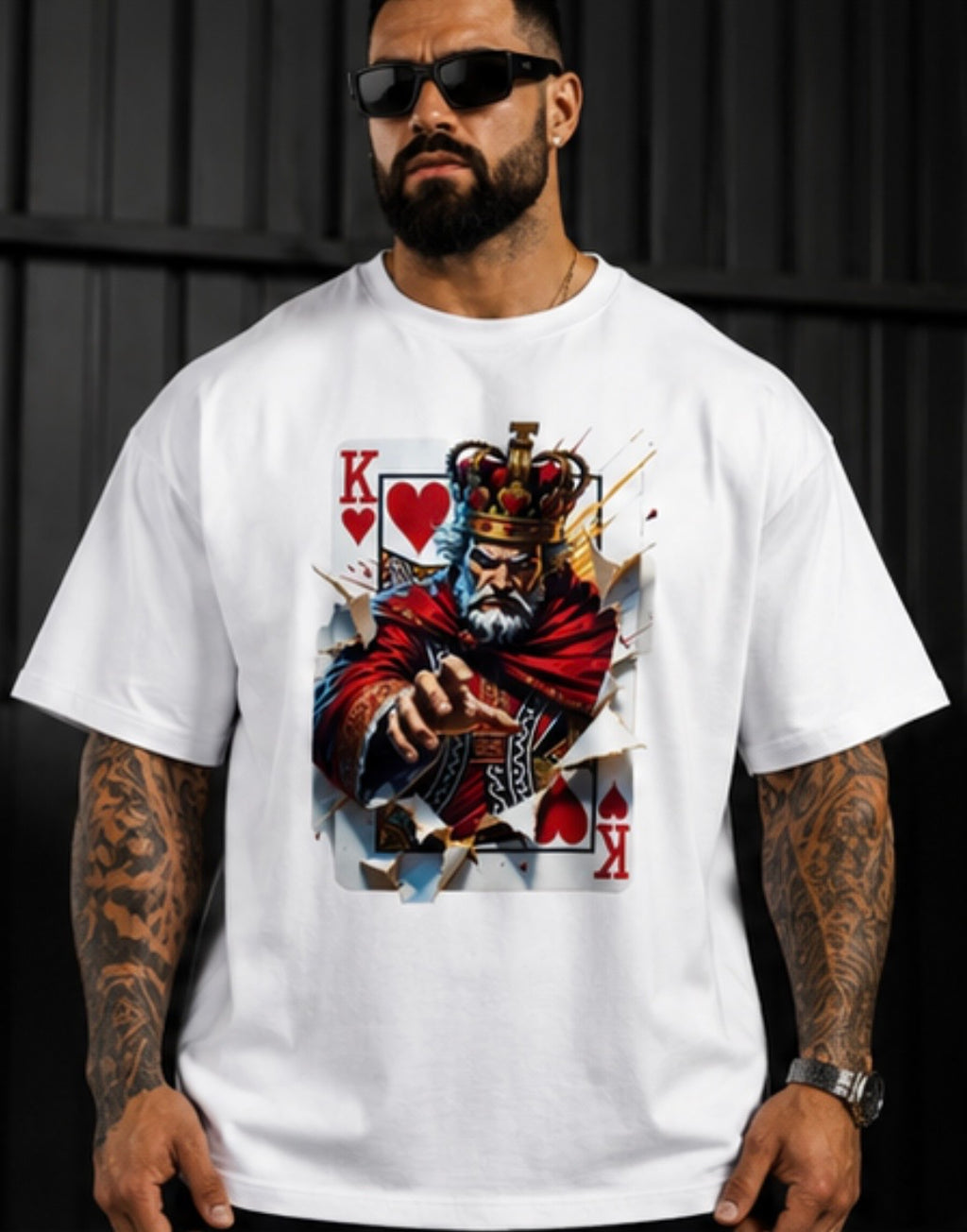 Men's Oversized Heavyweight Crewneck T-Shirt | Shaka Wear White K