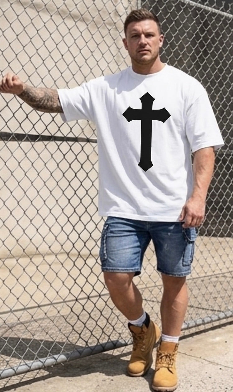 Men's Oversized Drop-Shoulder Crewneck T-Shirt | Shaka Wear GritWear