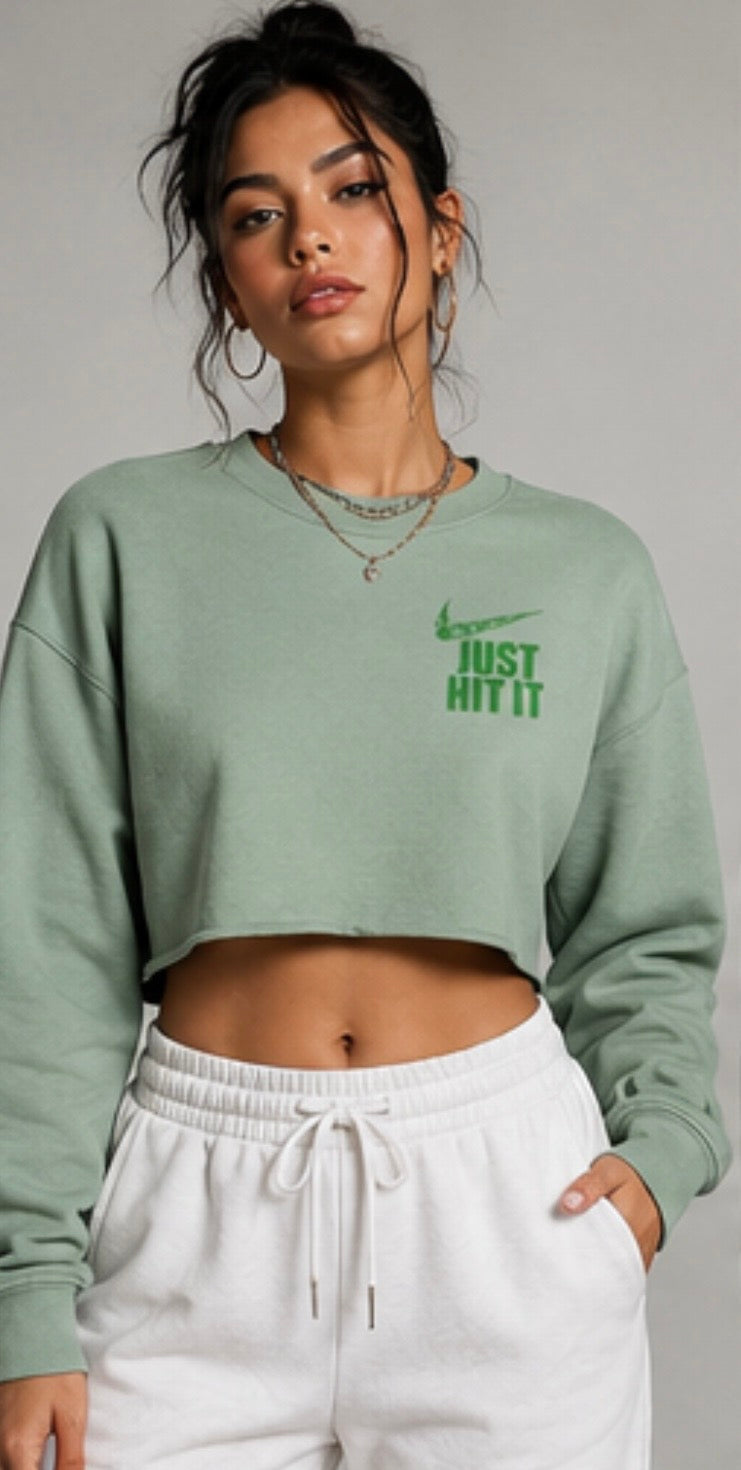 Just Hit It Cropped Sweatshirt – Street Smoke Edition