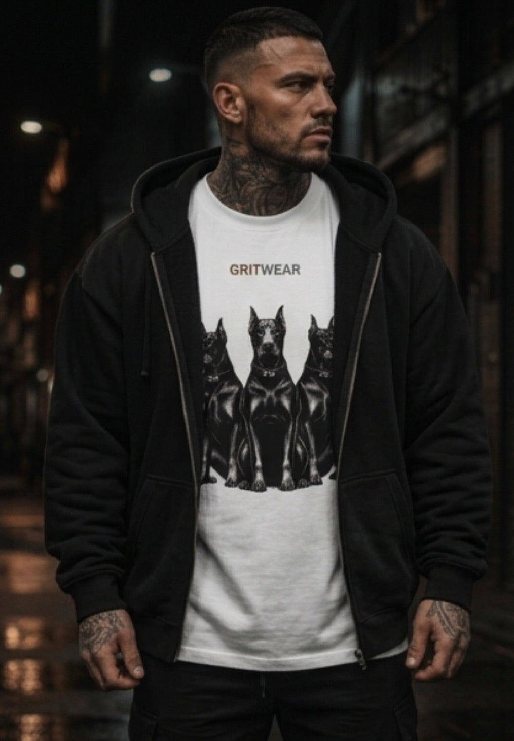 GRITWEAR Dobermann Zip Hoodie | Champion Street Edition