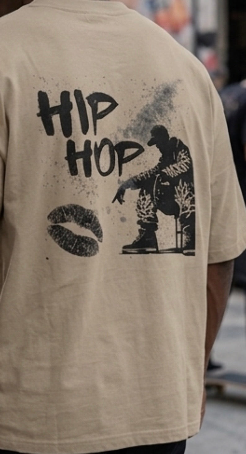 Men's Oversized Drop-GritWear “HIP HOP” Oversized Tee