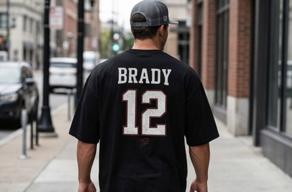 Tom Brady Shadow Oversized Tee – Vintage Streetwear Fit