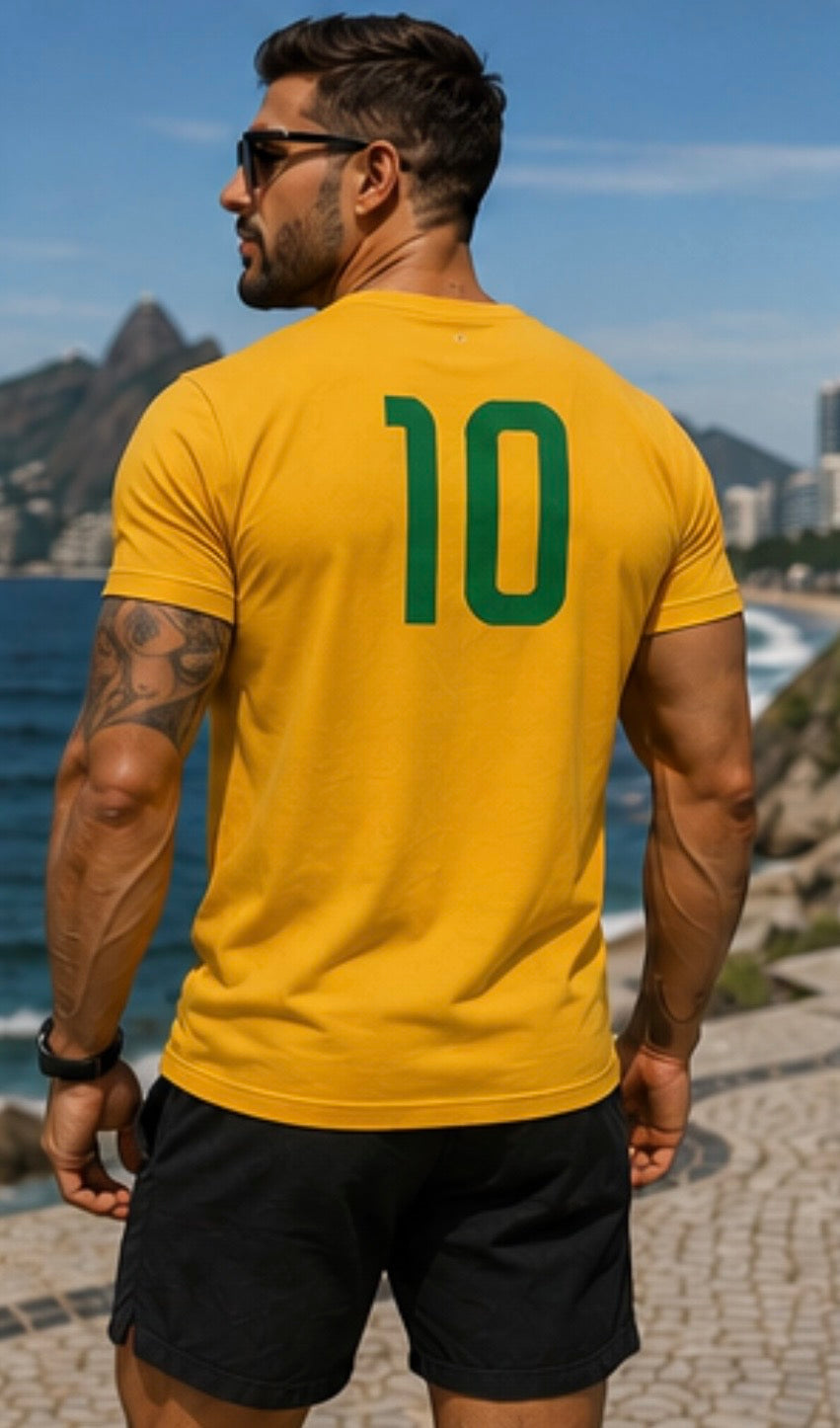 Men’s Polo Shirt | Brazil Number 10 Performance
