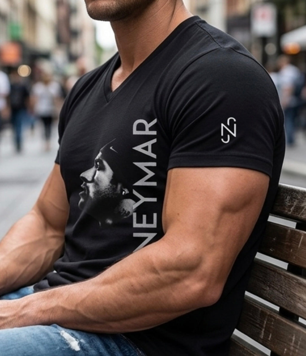 Premium Unisex V-Neck T-shirt| Neymar