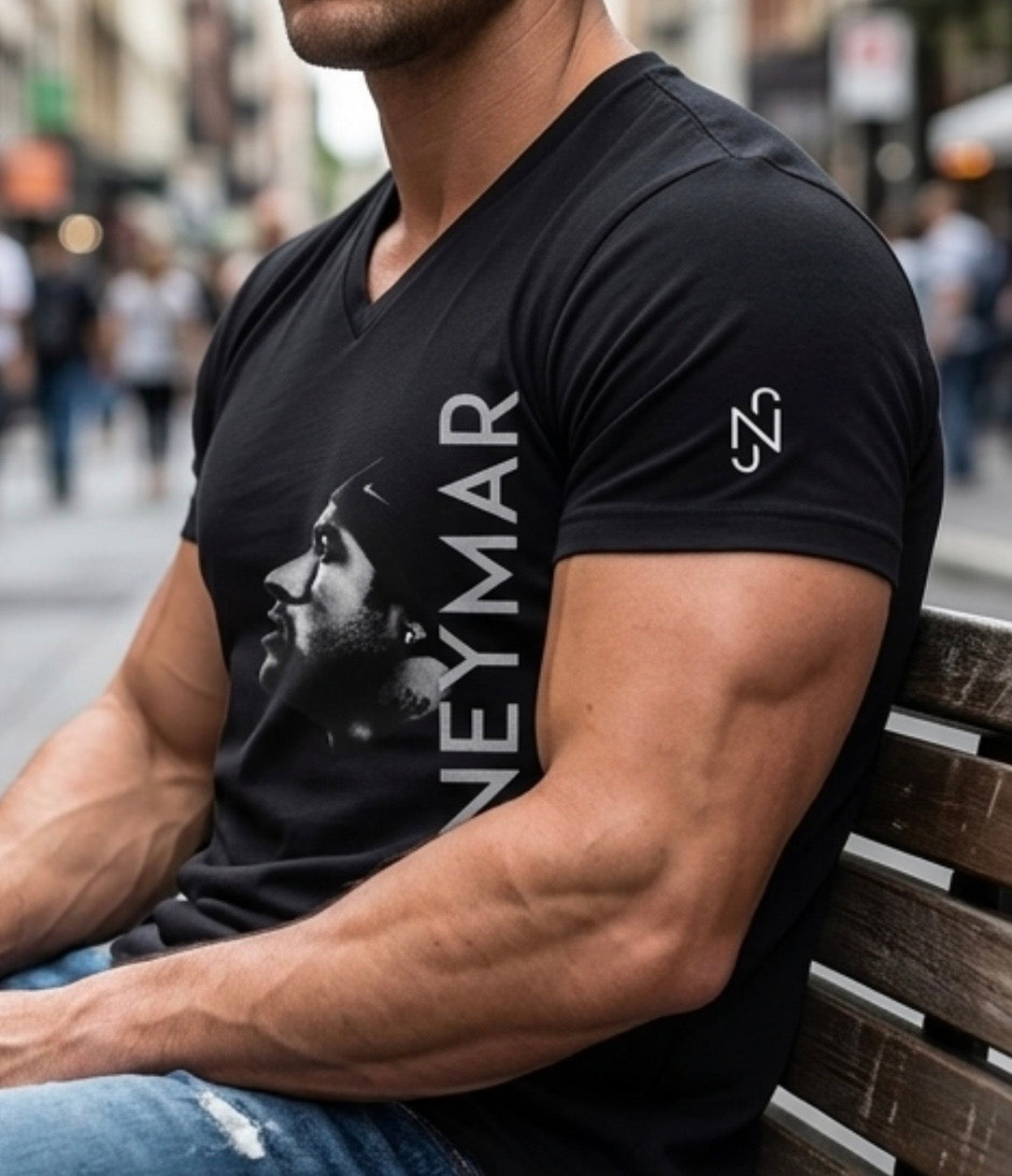 Premium Unisex V-Neck T-shirt| Neymar