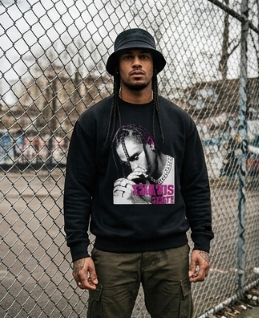 Unisex Garment-Dyed Crewneck Sweatshirt | Travis Scott