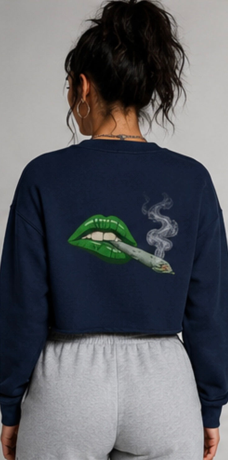 Just Hit It Cropped Sweatshirt – Street Smoke Edition