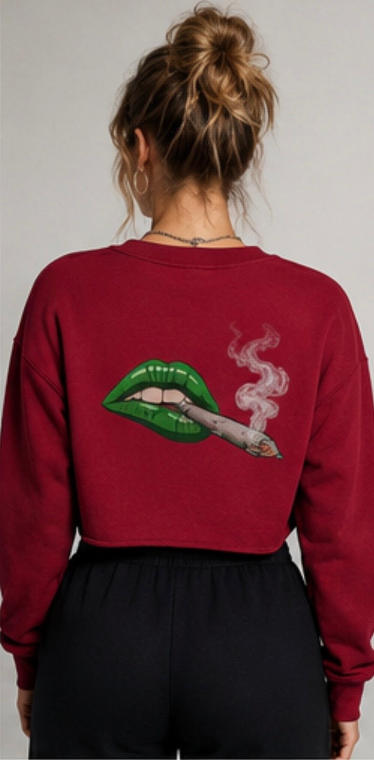 Just Hit It Cropped Sweatshirt – Street Smoke Edition