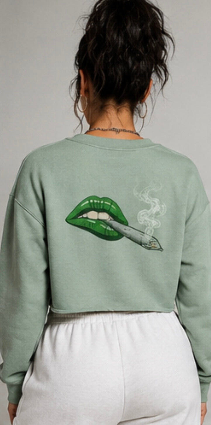 Just Hit It Cropped Sweatshirt – Street Smoke Edition
