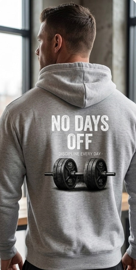 GRITWEAR Zip Hoodie – No Days Off | Champion Powerblend