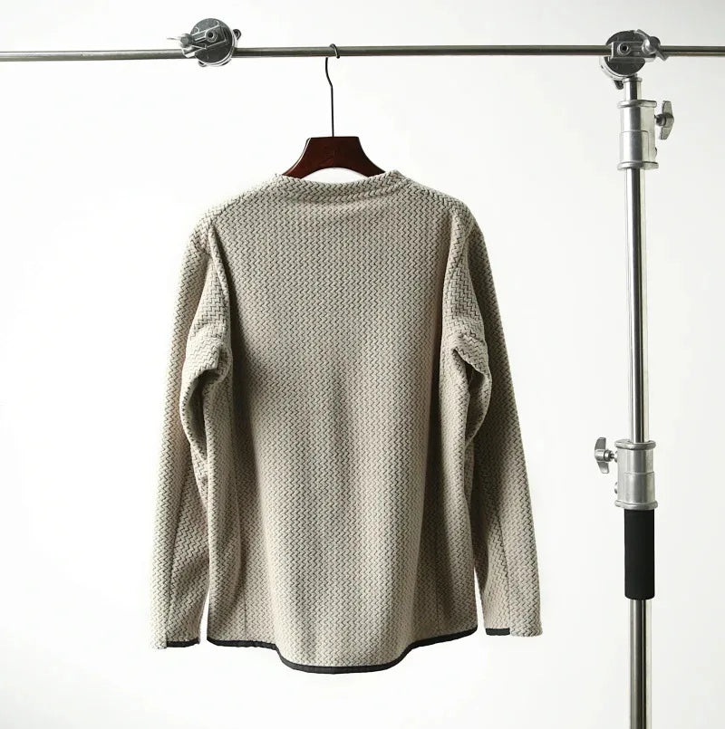 Wave texture outdoor comprehensive training for men and women, warm and quick-drying long-sleeved sweatshirts