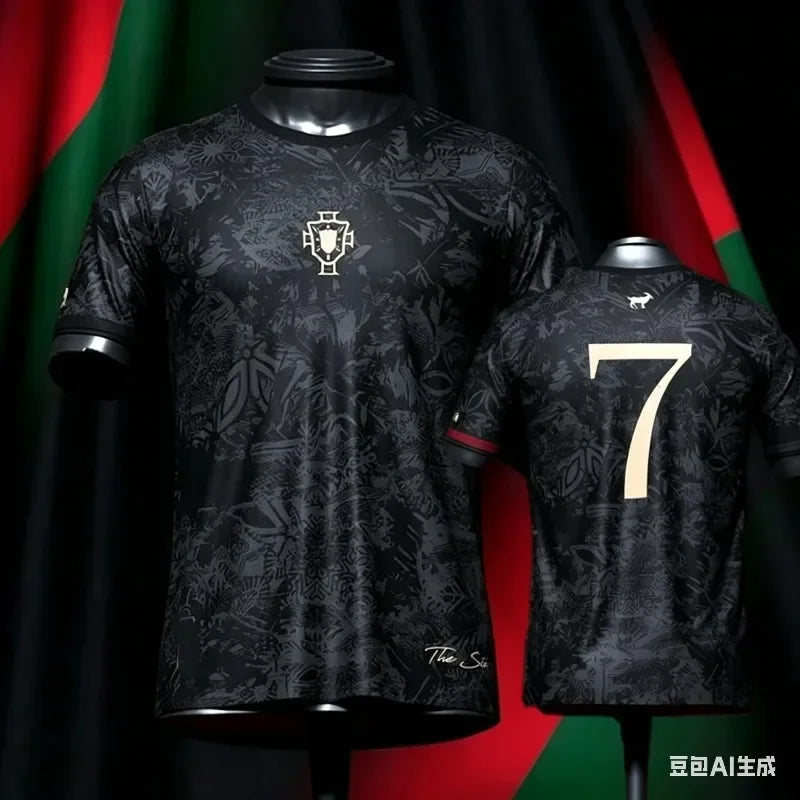 Family Matching 2026 New Cristiano Ronaldo Commemorative Football Jersey T-Shirt Adults Men's Kids Breathable Special Kit