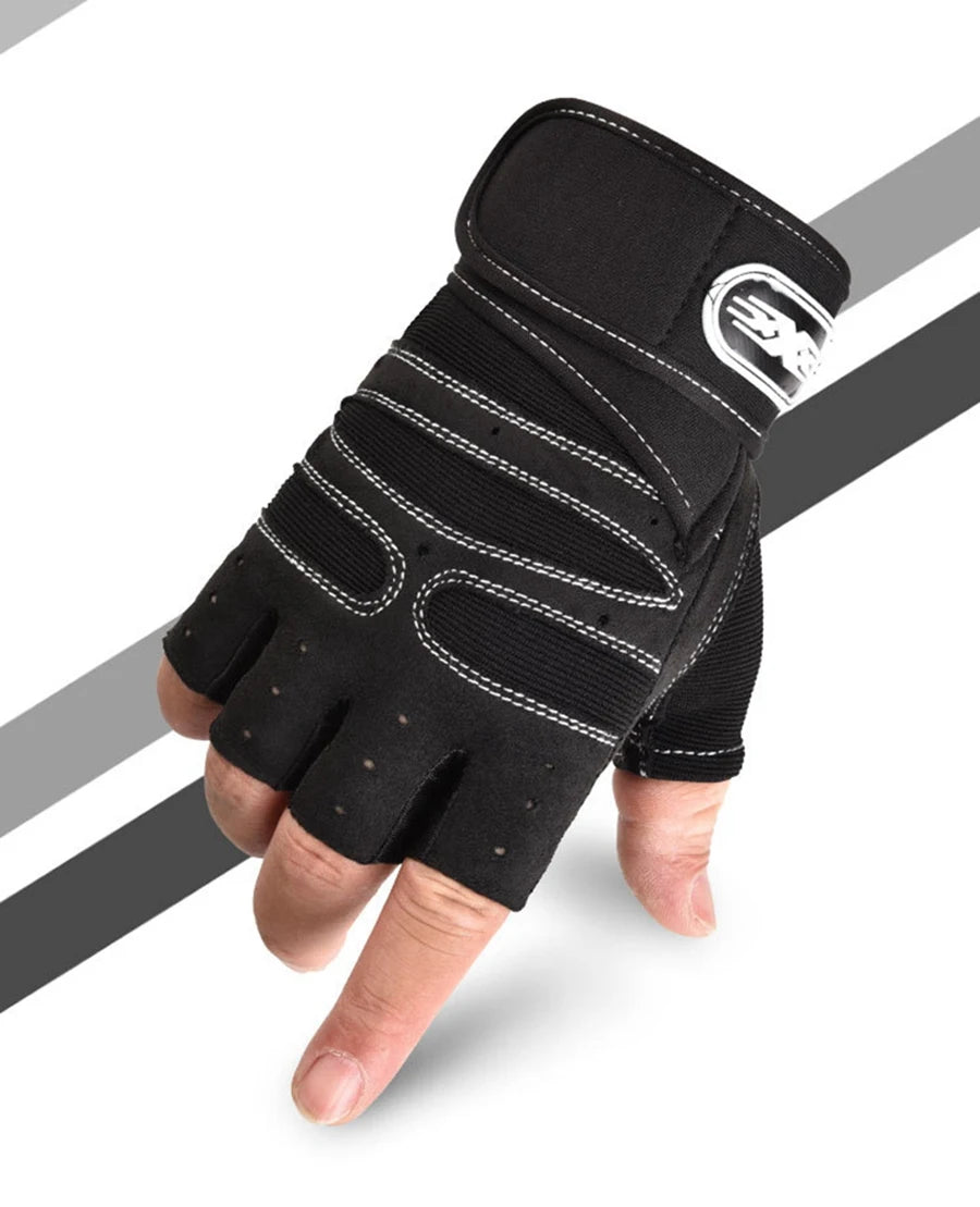 Workout Gloves for Men Women Half Finger Glove with Wrist Wrap for Sport Weight Lifting Training Bicycle Motorcyclist Gym Glove