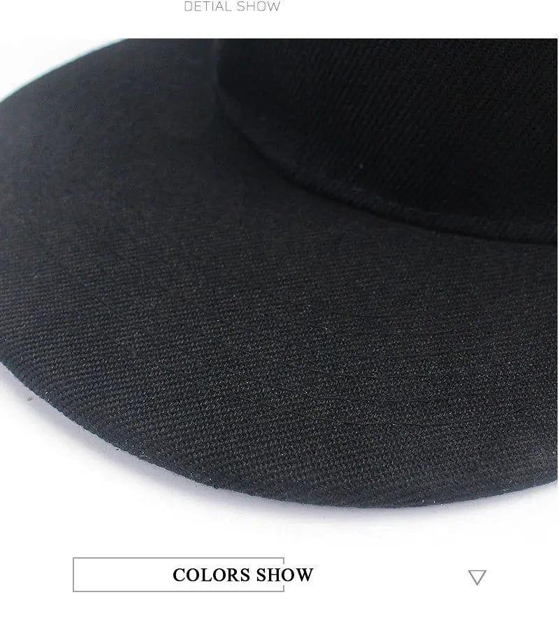 Fashion Unisex Baseball Cap Men Women Hip-hop Flat-brimmed Cap Outdoor Snapback Hat Flat Brim Trendy Leisure Adjustable Sun Hats