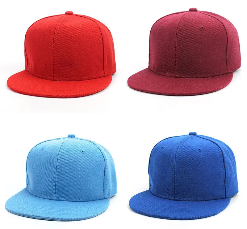 Fashion Unisex Baseball Cap Men Women Hip-hop Flat-brimmed Cap Outdoor Snapback Hat Flat Brim Trendy Leisure Adjustable Sun Hats